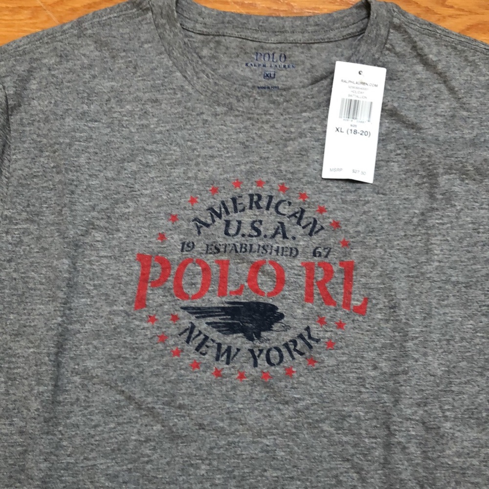 New Boys Ralph Lauren Polo Long sleeve T-shirt. Size XL 18-20.